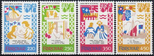 Poštovní známky Faerské ostrovy 1982 Balada Harra Pætur og Elinborg Mi# 75-78
