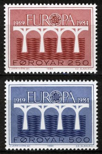 Poštovní známky Faerské ostrovy 1984 Evropa CEPT Mi# 97-98