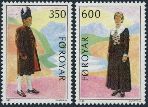 Poštovní známky Faerské ostrovy 1989 Lidové kroje, NORDEN Mi# 182-83