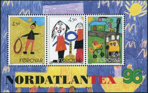 Poštovní známky Faerské ostrovy 1996 Dìtské kresby Mi# Block 8