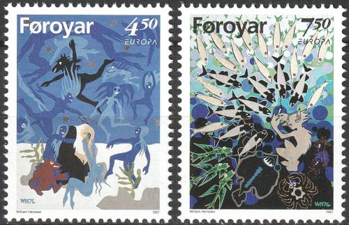 Poštovní známky Faerské ostrovy 1997 Legendy Mi# 317-18