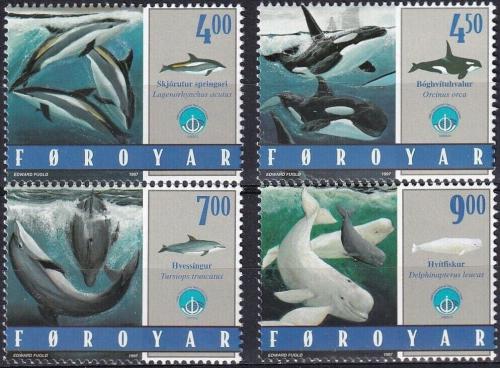 Poštovní známky Faerské ostrovy 1998 Velryby Mi# 334-37 Kat 8€