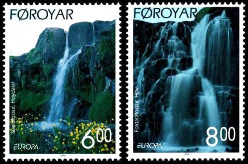 Poštovní známky Faerské ostrovy 1999 Evropa CEPT, vodopády Mi# 354-55 