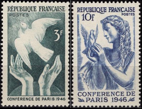 Potovn znmky Francie 1946 Mrov konference v Pai Mi# 763-64