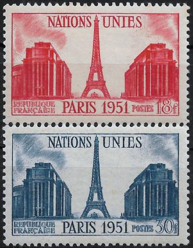 Potovn znmky Francie 1951 Eiffelova v Mi# 929-30