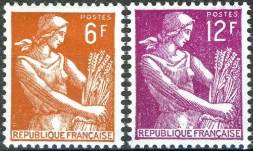 Potovn znmky Francie 1957 Marianne Mi# 1148-49 - zvtit obrzek