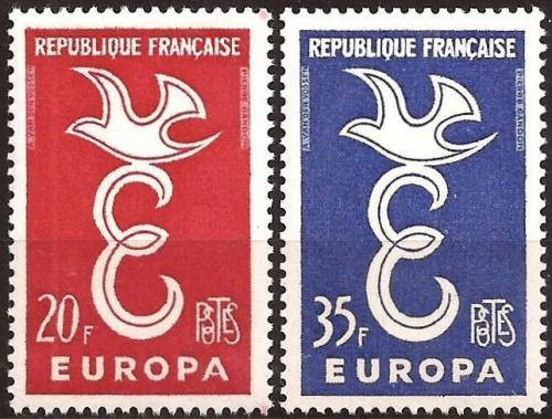 Potovn znmky Francie 1958 Evropa CEPT Mi# 1210-11