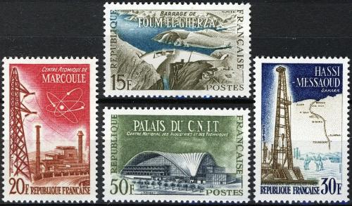Potovn znmky Francie 1959 Architektura Mi# 1247-50