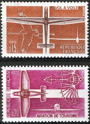 Potovn znmky Francie 1962 Sportovn letectv Mi# 1394-95 