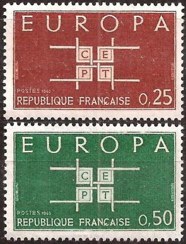 Poštovní známky Francie 1963 Evropa CEPT Mi# 1450-51