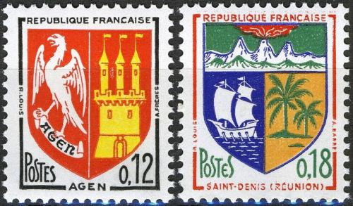 Potovn znmky Francie 1964 Mstsk znaky Mi# 1472-73