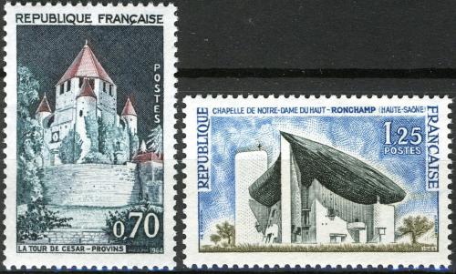 Potovn znmky Francie 1964 Turistick zajmavosti Mi# 1482-83