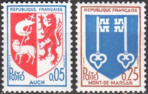 Potovn znmky Francie 1966 Znaky mst Mi# 1534-35 - zvtit obrzek