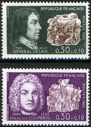 Potovn znmky Francie 1968 Osobnosti Mi# 1617-18