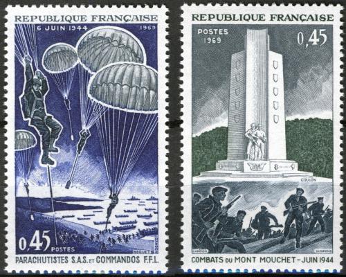 Potovn znmky Francie 1969 ervnov boje, 25. vro Mi# 1674-75 - zvtit obrzek