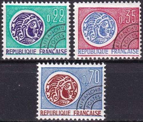 Potovn znmky Francie 1969 Keltsk mince Mi# 1656-58 Kat 8