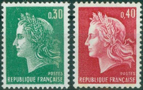 Potovn znmky Francie 1969 Marianne Mi# 1649-50