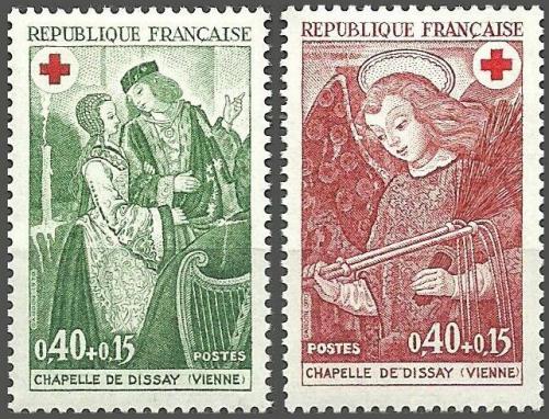 Potovn znmky Francie 1970 erven k, fresky Mi# 1733-34 - zvtit obrzek