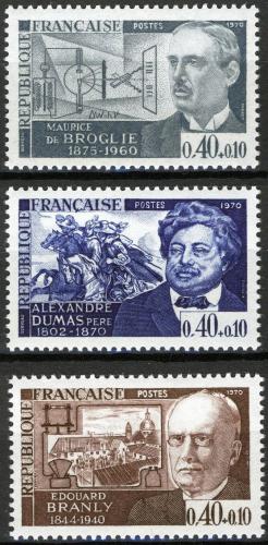 Potovn znmky Francie 1970 Osobnosti Mi# 1707-09 