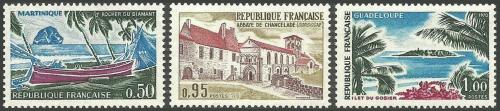Potovn znmky Francie 1970 Turistick zajmavosti Mi# 1715-17