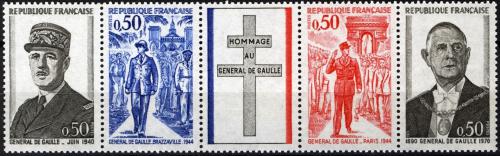 Potovn znmky Francie 1971 Charles de Gaulle Mi# 1772-75 Kat 5