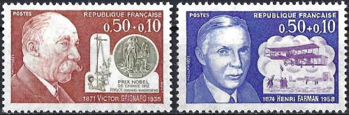 Potovn znmky Francie 1971 Osobnosti Mi# 1751-52