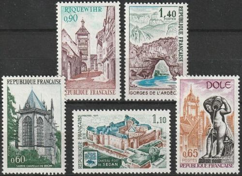 Potovn znmky Francie 1971 Turistick zajmavosti Mi# 1756-60
