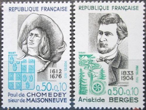 Potovn znmky Francie 1972 Osobnosti Mi# 1782-83