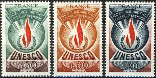 Potovn znmky Francie 1975 UNESCO Mi# 13-15