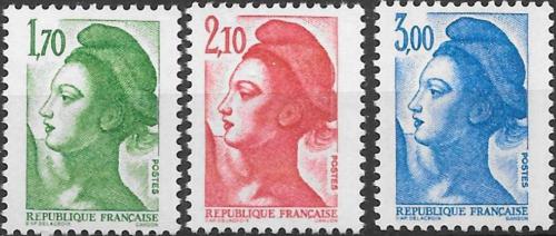 Potovn znmky Francie 1984 Alegorie svobody, Delacroix Mi# 2454-56