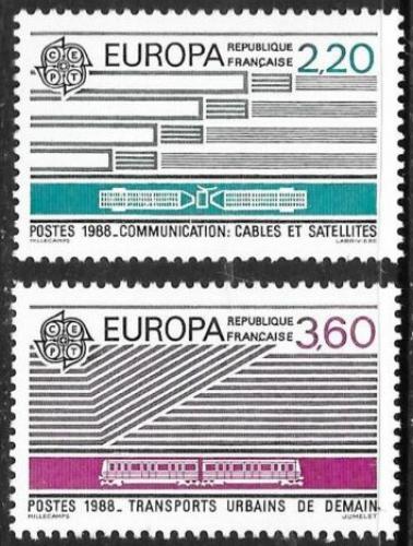 Poštovní známky Francie 1988 Evropa CEPT, doprava a komunikace Mi# 2667-68 Kat 5€