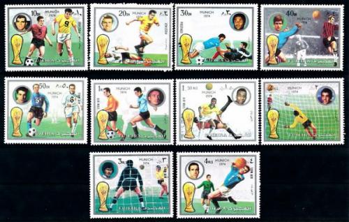 Poštovní známky Fudžajra 1973 MS ve fotbale Mi# 1391-1400 Kat 7€