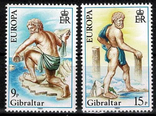 Poštovní známky Gibraltar 1981 Evropa CEPT, folklór Mi# 416-17