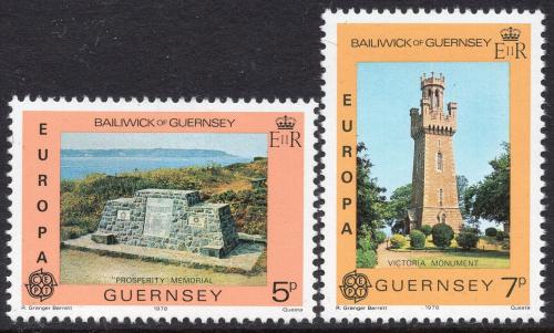 Poštovní známky Guernsey 1978 Evropa CEPT, památky Mi# 161-62