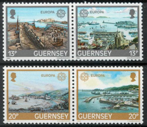 Poštovní známky Guernsey 1983 Evropa CEPT, velká díla civilizace Mi# 265-68