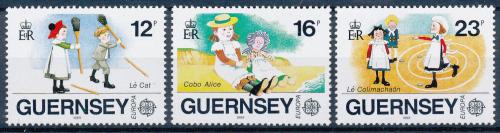 Poštovní známky Guernsey 1989 Evropa CEPT, dìtské hry Mi# 449-51