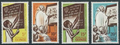 Potovn znmky Guinea 1962 Boj proti analfabetismu Mi# 134-37