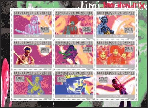 Poštovní známky Guinea 2010 Jimi Hendrix Mi# 7389-97 Kat 18€ 