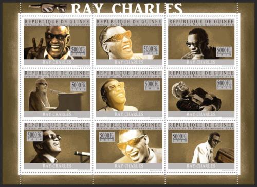 Poštovní známky Guinea 2010 Ray Charles, jazz Mi# 7369-77 Kat 18€