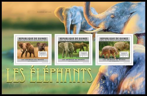 Poštovní známky Guinea 2011 Sloni Mi# 8894-96 Kat 16€