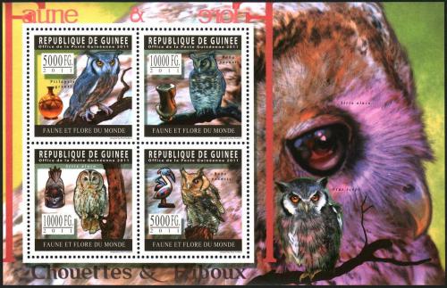 Poštovní známky Guinea 2011 Sovy Mi# 8309-12 Kat 12€