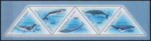 Poštovní známky Guinea 2011 Velryby Mi# Mi# 8691-95 Kat 20€