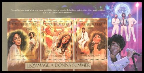 Poštovní známky Guinea 2012 Donna Summer, americká zpìvaèka Mi# 9364-66 Kat 16€