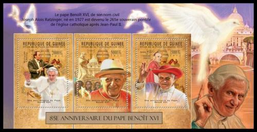Potovn znmky Guinea 2012 Pape Benedikt Mi# 9372-74 Kat 16