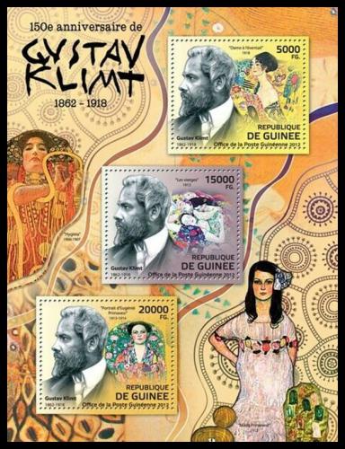 Poštovní známky Guinea 2012 Umìní, Gustav Klimt Mi# 9212-14 Kat 16€