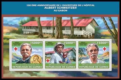 Poštovní známky Guinea 2013 Albert Schweitzer Mi# 10149-51 Kat 18€