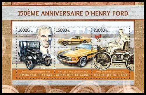 Poštovní známky Guinea 2013 Automobily Ford Mi# 9745-47 Kat 18€