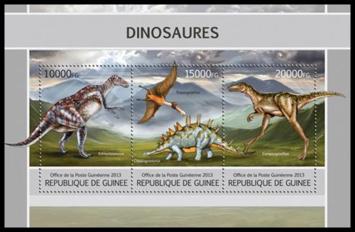 Poštovní známky Guinea 2013 Dinosauøi Mi# 9725-27 Kat 18€
