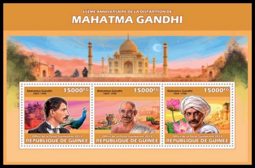 Poštovní známky Guinea 2013 Mahátma Gándhí Mi# 10157-59 Kat 18€