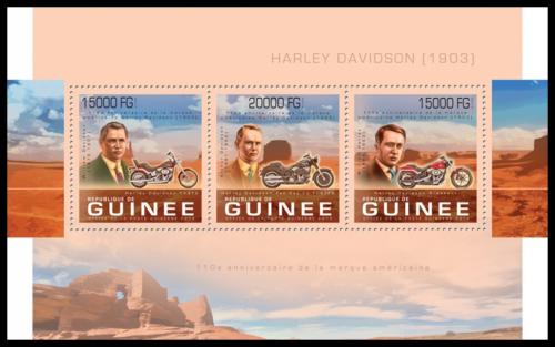 Potovn znmky Guinea 2013 Motocykly Harley Davidson Mi# 9890-92 Kat 20 - zvtit obrzek